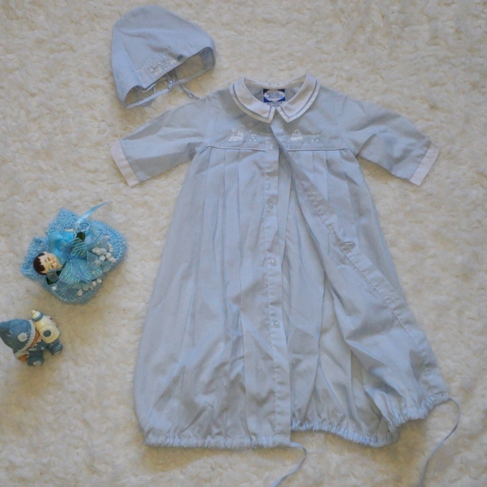 👶🏾Carriage Boutique 2pc Boy Christianing Gown - Picture 3 of 5